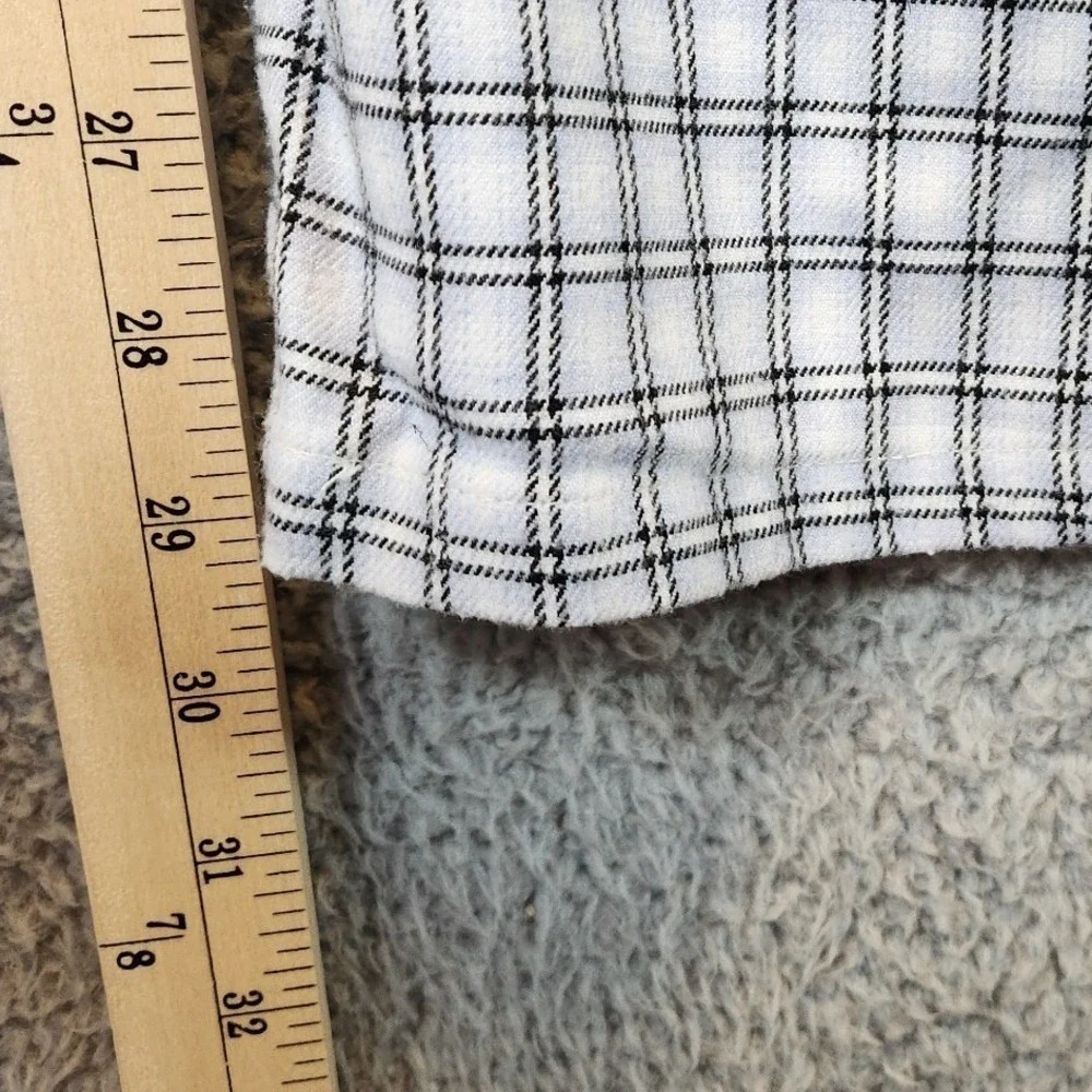 Hollister Pants Womens S (Fits 26x29) White Check‎ Pleated High Rise Office